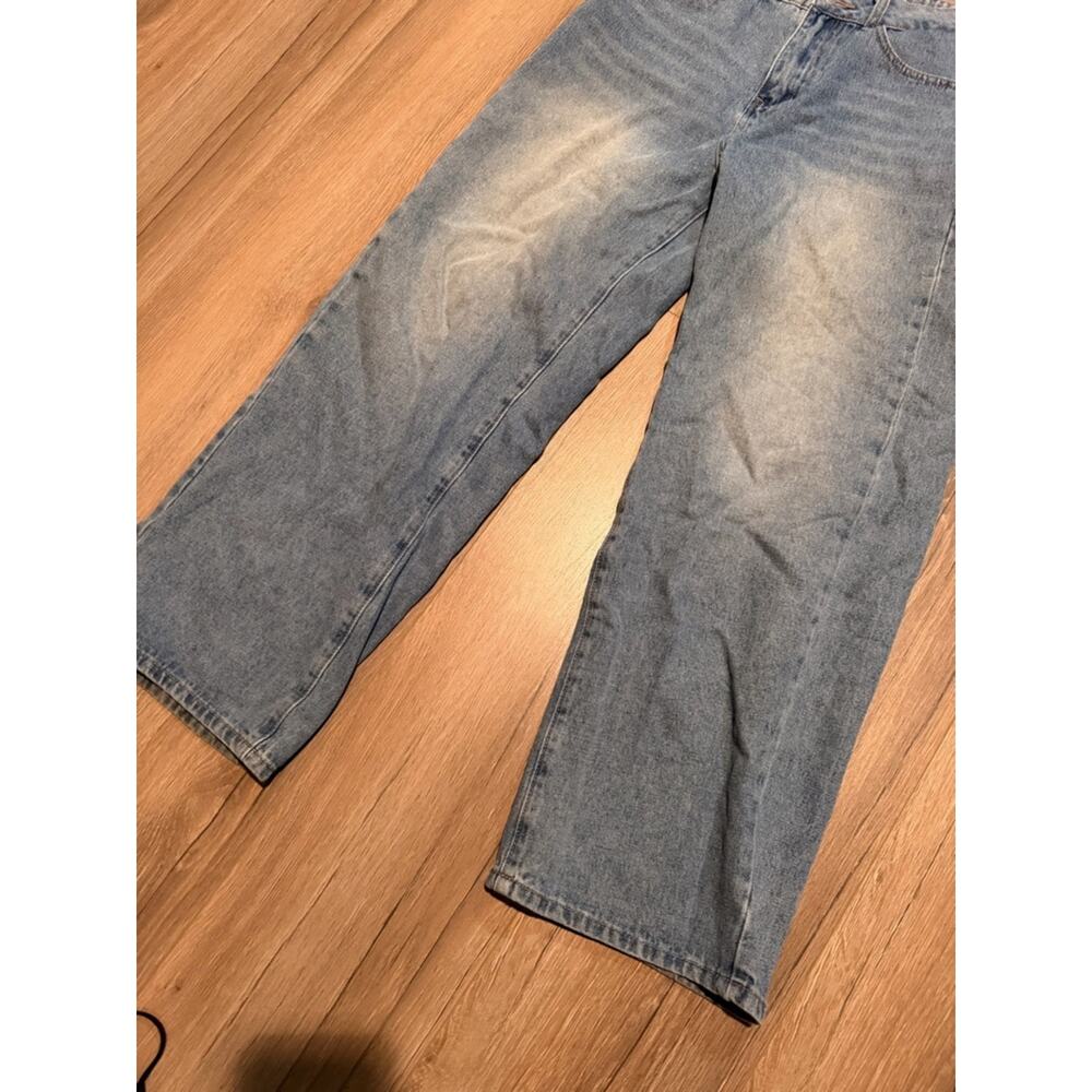 Dazy Wide Leg High Rise Medium Wash Denim Jeans Women’s Medium - Picture 3 of 7
